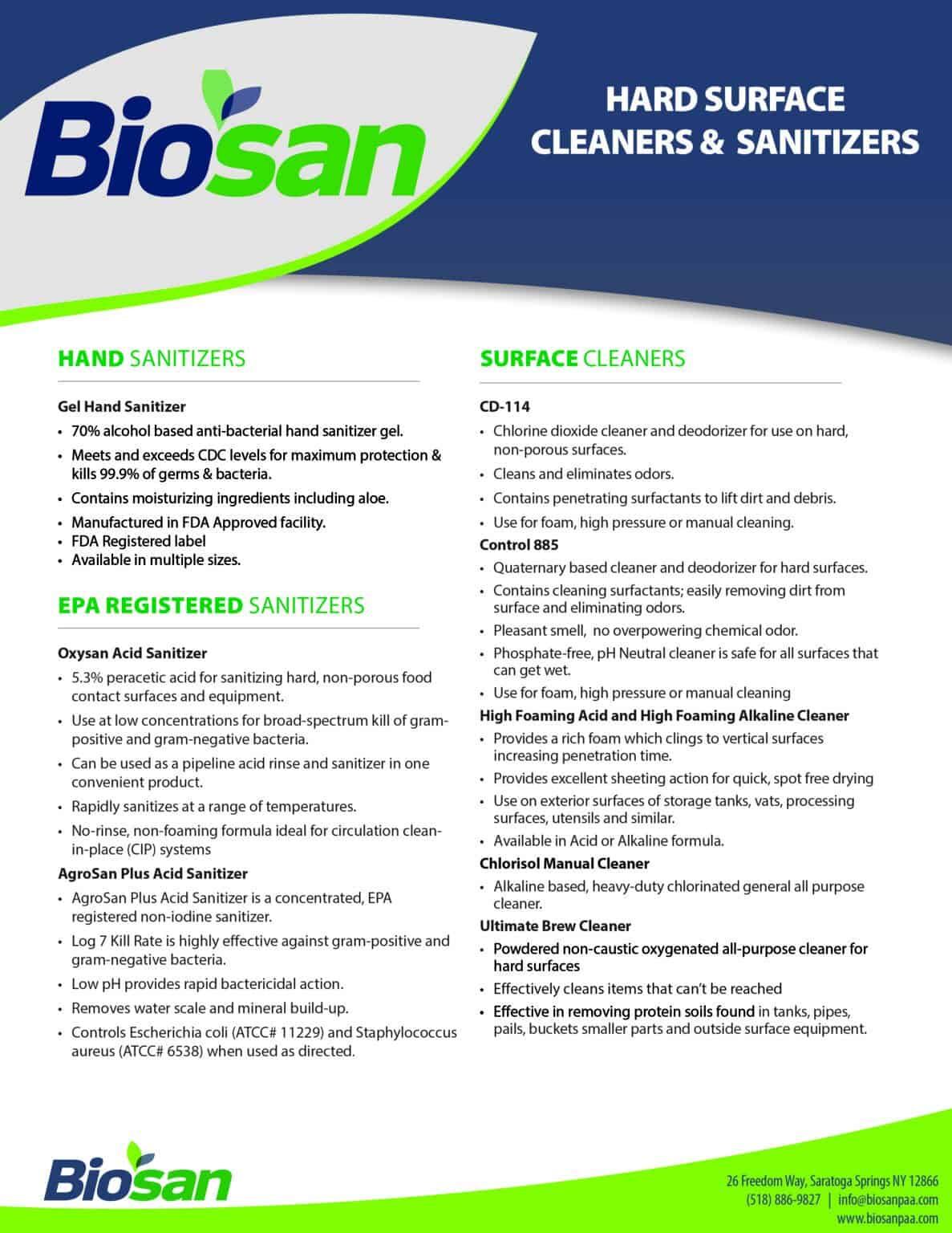 Biosan Surface Cleaner Flyer