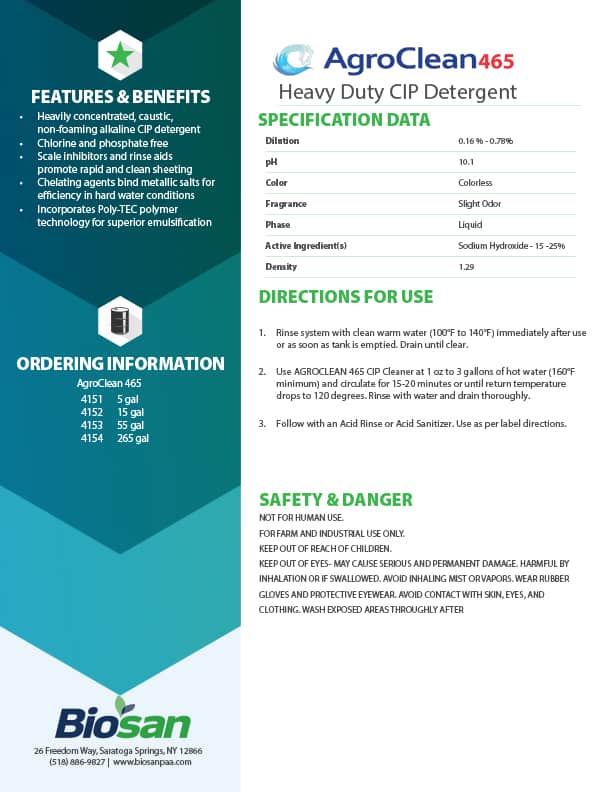 Biosan AgroClean Data Sheet
